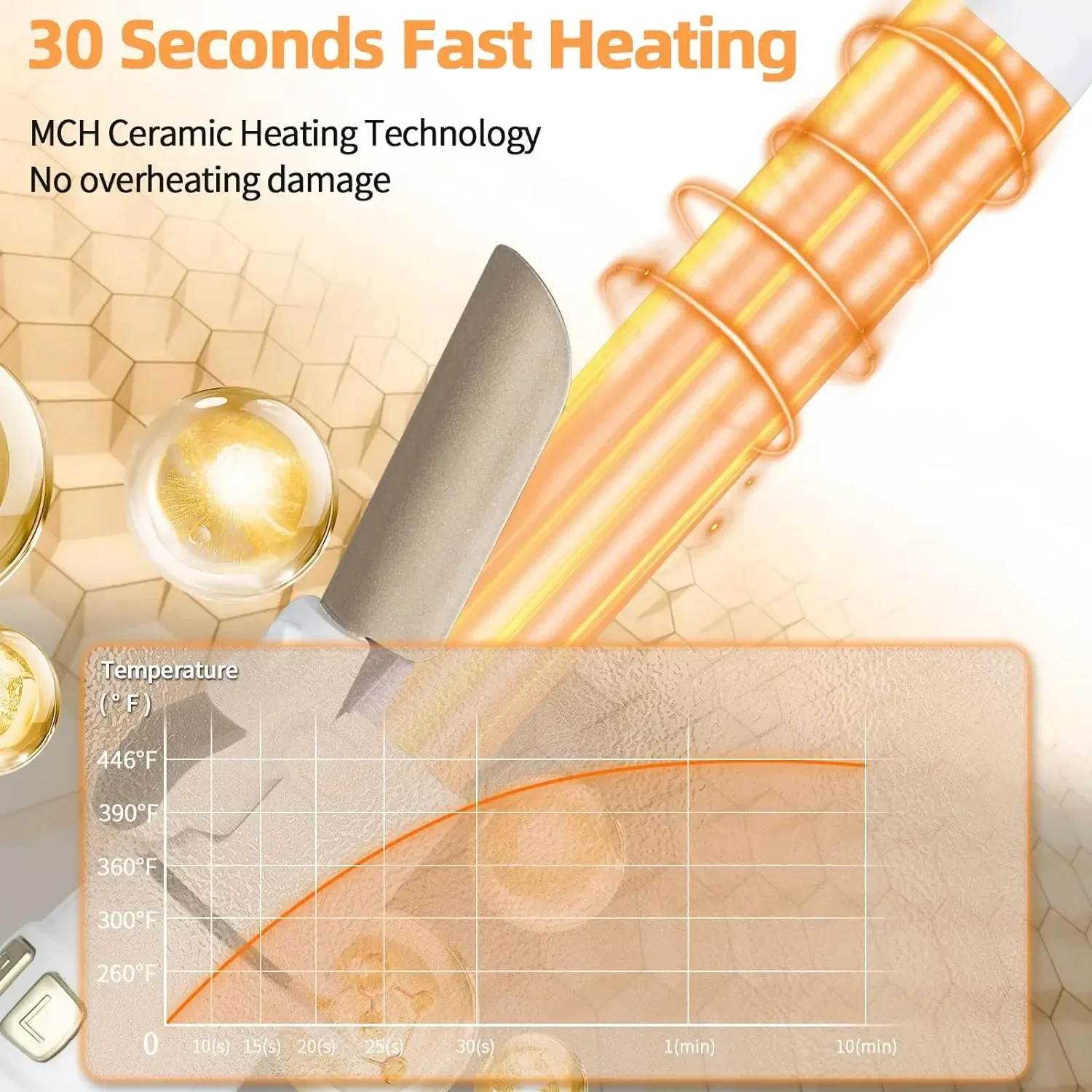 6 Fully Automatic Rotating Hair Curling Iron 28mm Ceramic Barrel Curler for Big Waves and Professional Hair Styling - Image 3