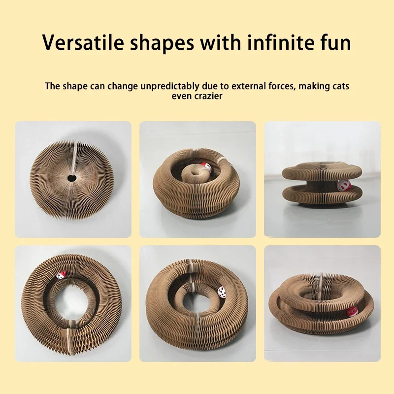 Organ cat scratching board, change cat toys, with bell cat claw grinding cat climbing frame corrugated paper - Image 6