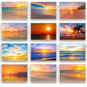 Sunsets Natural Sea Beach Landscape Poster and Prints Wall Art Picture canvas Painting Wall Art for Living Room Home Decoration