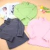 1-7T Autumn Winter Children's Soft Long Sleeve Basic Shirts Baby Kids Clothes New Girls Top Tees Boys Turtleneck T-shirt