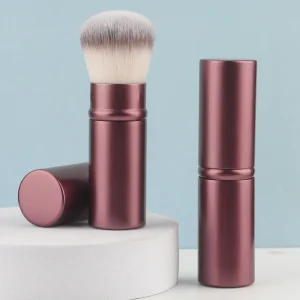 1pc Retractable Brush Makeup Brush Powder Blusher Powder Brush Mini Multi-function Portable With Aluminum Handle
