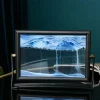 7/ Inch Creative Moving Sand Art Painting Square Glass Quicksand Hourglass Rotatable Home Decoration Desktop Ornaments Gifts