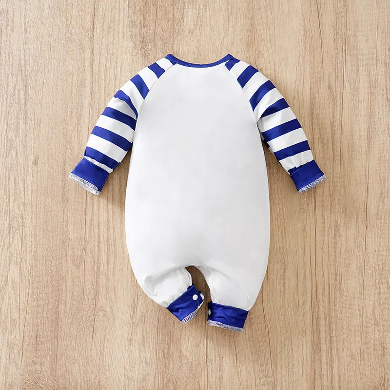 Spring and autumn cute newborn astronaut pattern jumpsuit, suitable for male babies - Image 2