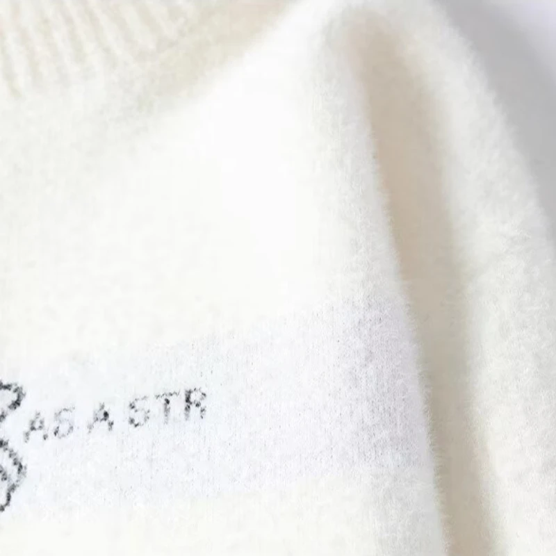 Men Winter Warm Black Sweater Pullovers Vintage Knitted Men's Rock Hip Hop Plush O Neck Top Men's Cloting New 2024 - Image 4