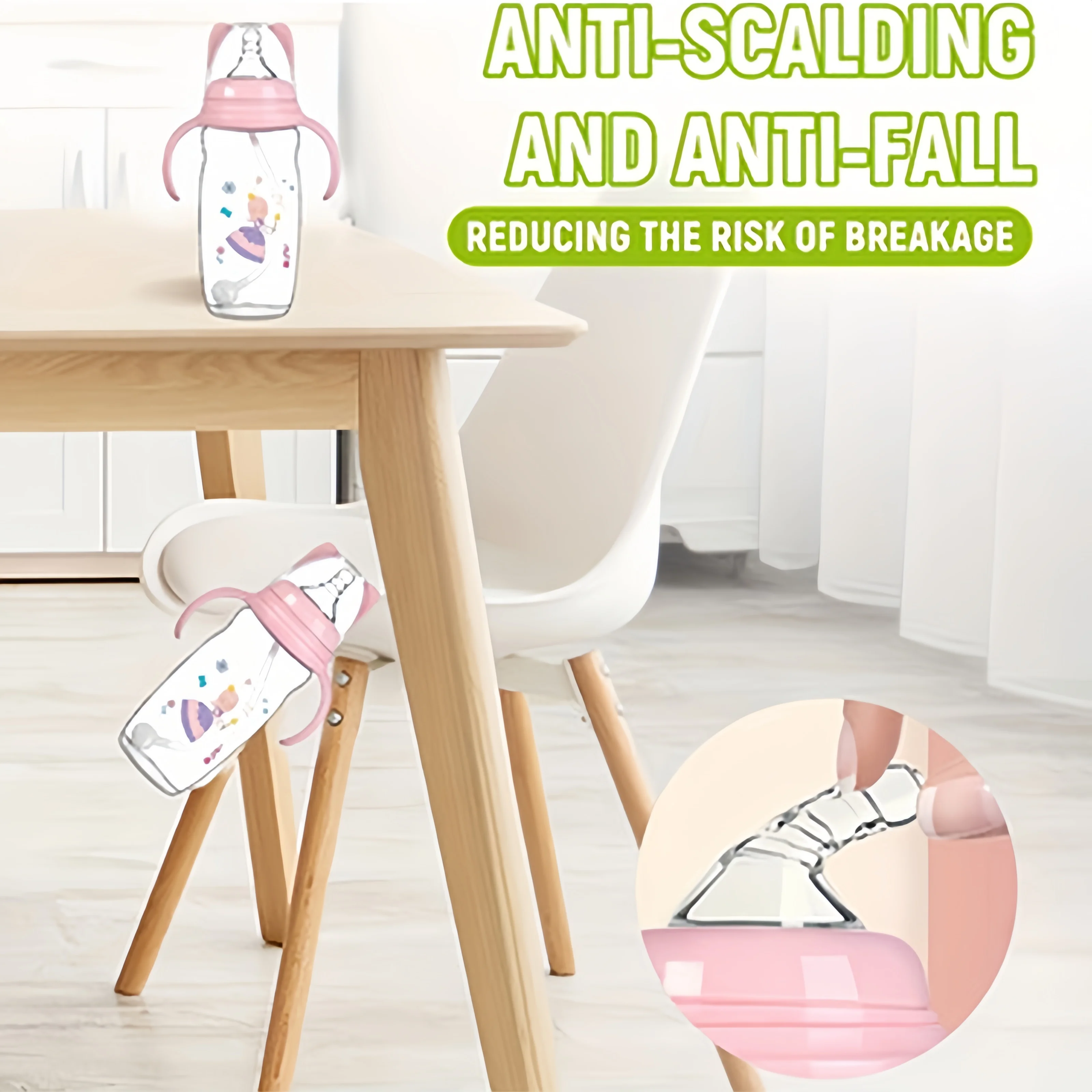 2pcs/1pc 330ML Baby Bottle with Handle, Formula Feeding Straw Bottle, Easy to Grip Design, Suitable for Baby'S Little Hands - Image 6