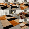 Luxury Orange Geometric Print Carpet Living Room Decor Sofa Rug Bedroom Bedside Rug Kitchen Dining Coffee Table Floor Mat