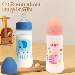 1pcs Painted cartoon baby baby anti-choking PP baby bottle for newborns suitable for 0-12 months baby bottle gift