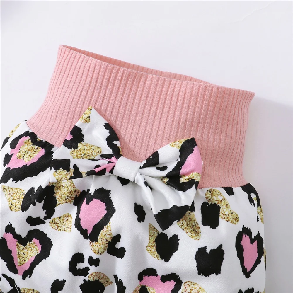 3PCS Newborn Baby Girl Daily Clothes Set Mama Print Long Sleeve Romper Top+Love Heart Print Pant+Headband Lovely Autumn Outfit - Image 4