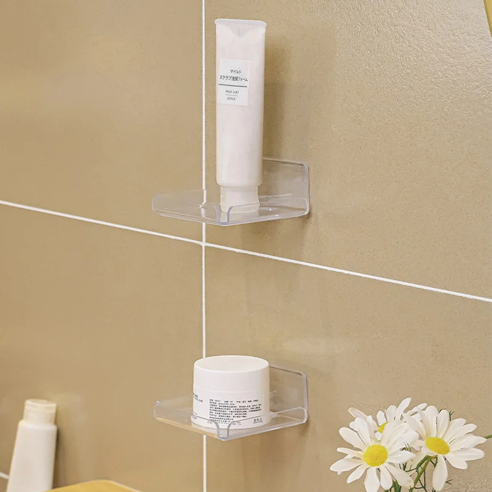 10-1pcs Wall Shelves Acrylic Floating Shelves Small Clear Shelf Display Ledges Adhesive Hanging Shelves for Smart Speaker Action - Image 6