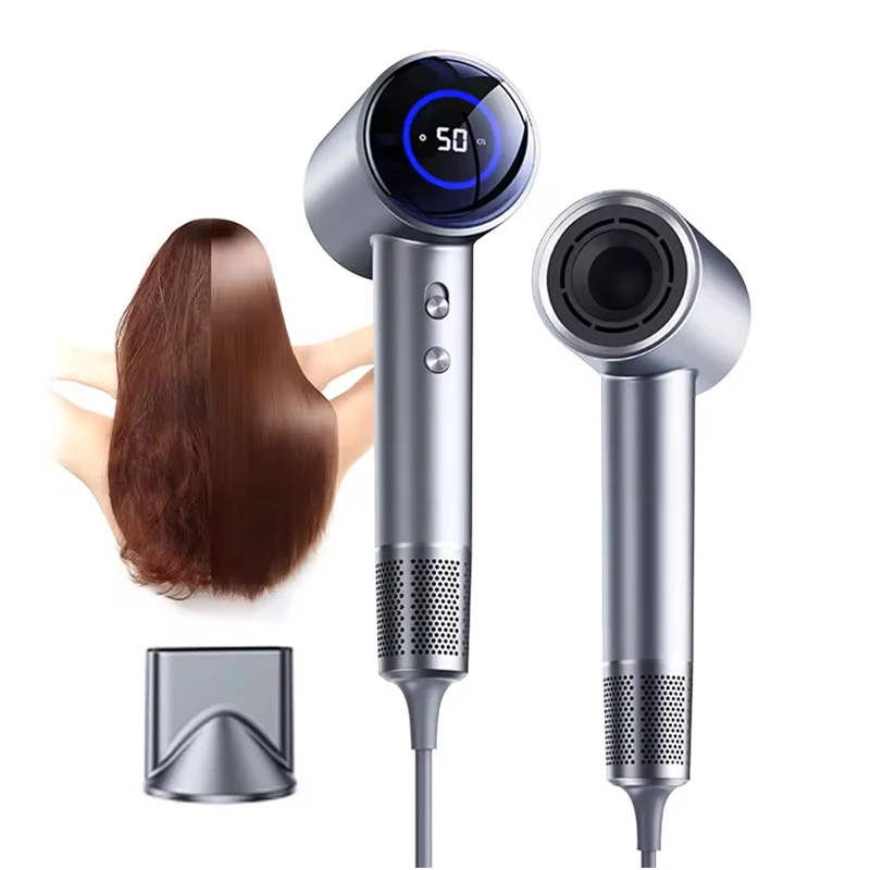 Travel Hair Dryer Professional Bladeless Ionic High-power Ion High-speed Cooling Heating Hair Drier Travel Blow Dryer - Image 6