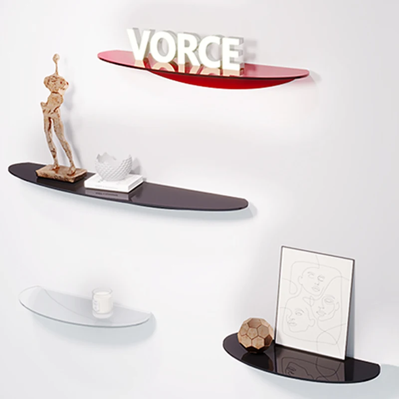 Colorful Acrylic Floating Shelf Wall Hanging Board Bathroom Shower Shelves Toilet Kitchen Living Room Invisible Storage Rack - Image 2