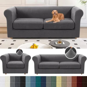 Stretch Jacquard Spandex Sofa Covers 1/2/3/4 Seater Sofa Slipcover with 1/2/3/4Pcs Cushion Covers Sofa Furniture Protector