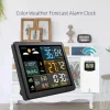 Wireless Weather Station with Colorful Display, Wall Digital Clock, Dual Alarm Clock, Barometer, Thermometer, Hygrometer