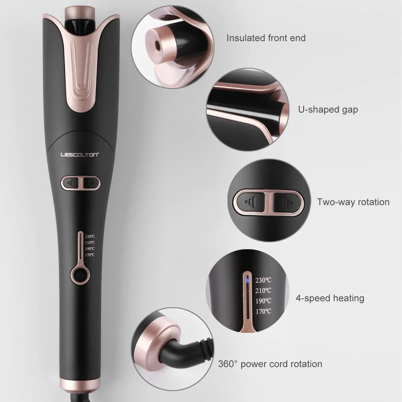 LESCOLTON Automatic Curling Iron Innovative Large Curl Professional Hair Curler Automatic Curling Hair Styling Tool for All Ages - Image 4