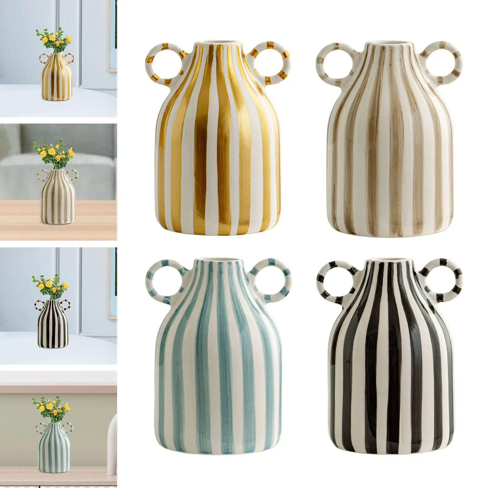 Decorative Flower Vase Home Decoration Flowerpot Creative Design Porcelain Vase for Fireplace Shop Window Bar Bathroom Bookshelf Decorative Flower Vase Home Decoration Flowerpot Creative Design Porcelain Vase for Fireplace Shop Window Bar Bathroom Bookshelf