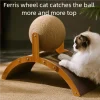 2 In 1 Wooden Cat Scratching Ball Sisal Scratch Board Durable Grinding Paw Toy Solid Wood Scraper For Cats Kittens Pet Supplies