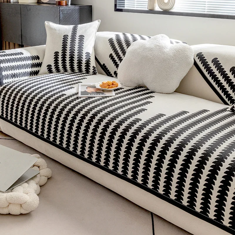 Luxury Chenille Sofa Cover Four Season Universal Sectional Sofa Towel Anti-slip Couch Cover for Living Room, Not whole Set - Image 2