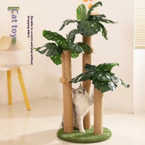 Cross-Border Hot-Selling Coconut Tree Cat Scratching Post Cat Climbing Frame Sisal Cat Scratching Board Vertical
