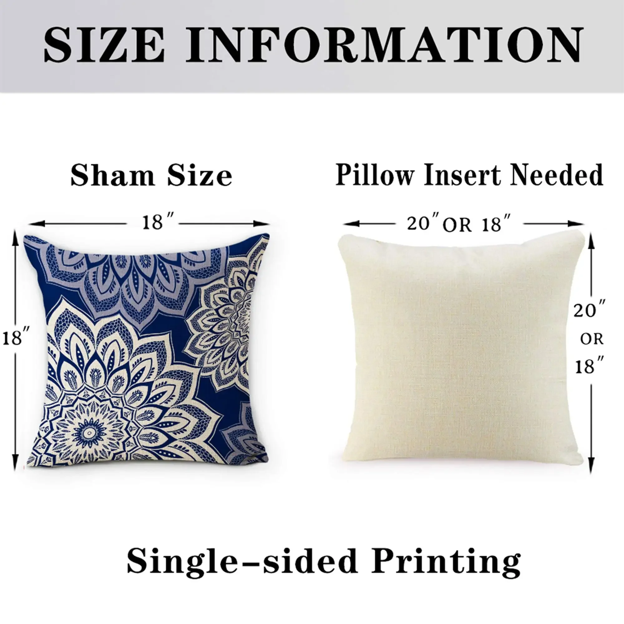 Dark blue geometric petal linen pillowcase sofa cushion cover home decoration can be customized for you 40x40 45x45 50x50 60x60 - Image 2