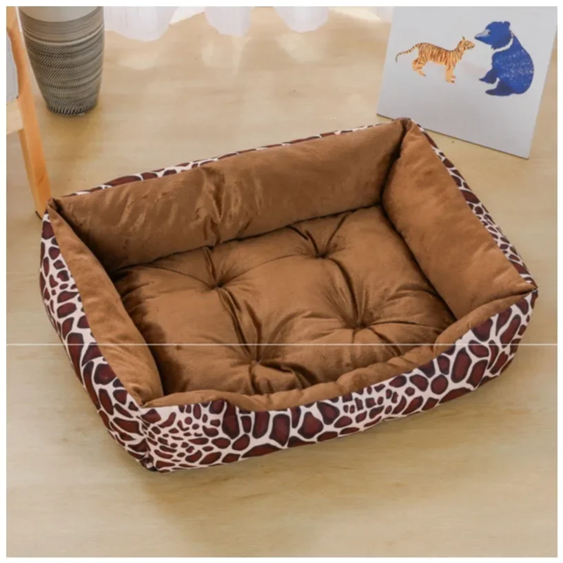 Square Dogs Bed, Dog Pet Accessories, Plush Calming Sofa Bed Soft Cushion for Little Small & Medium Cats Dogs - Image 3