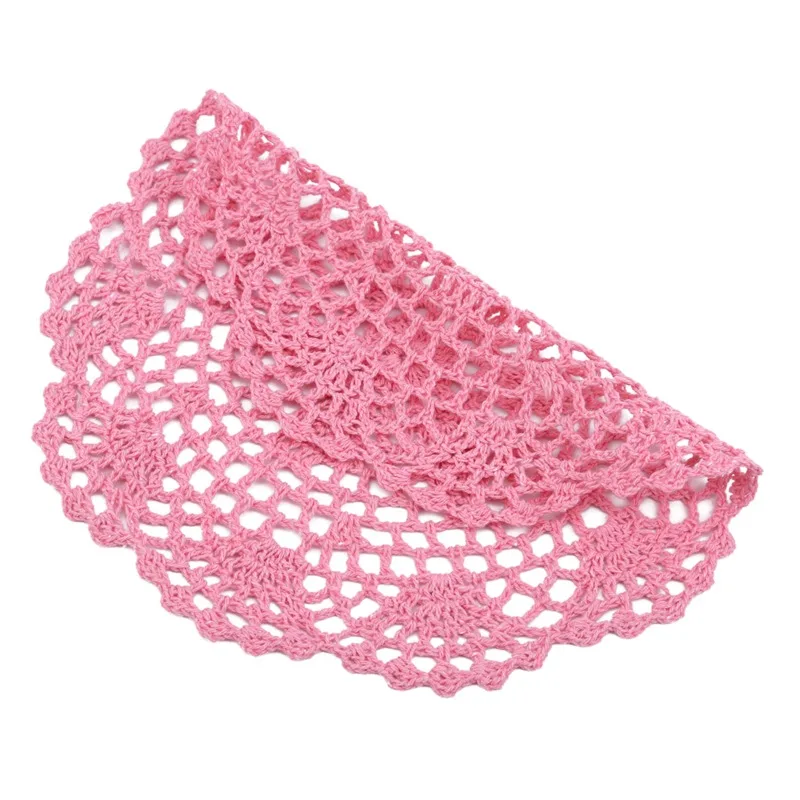 Modern Lace Table Place Mat Dish Round Glass Pad Cloth Crochet Drink Placemat Cup Mug Tea Coaster Handmade Doily Kitchen - Image 3