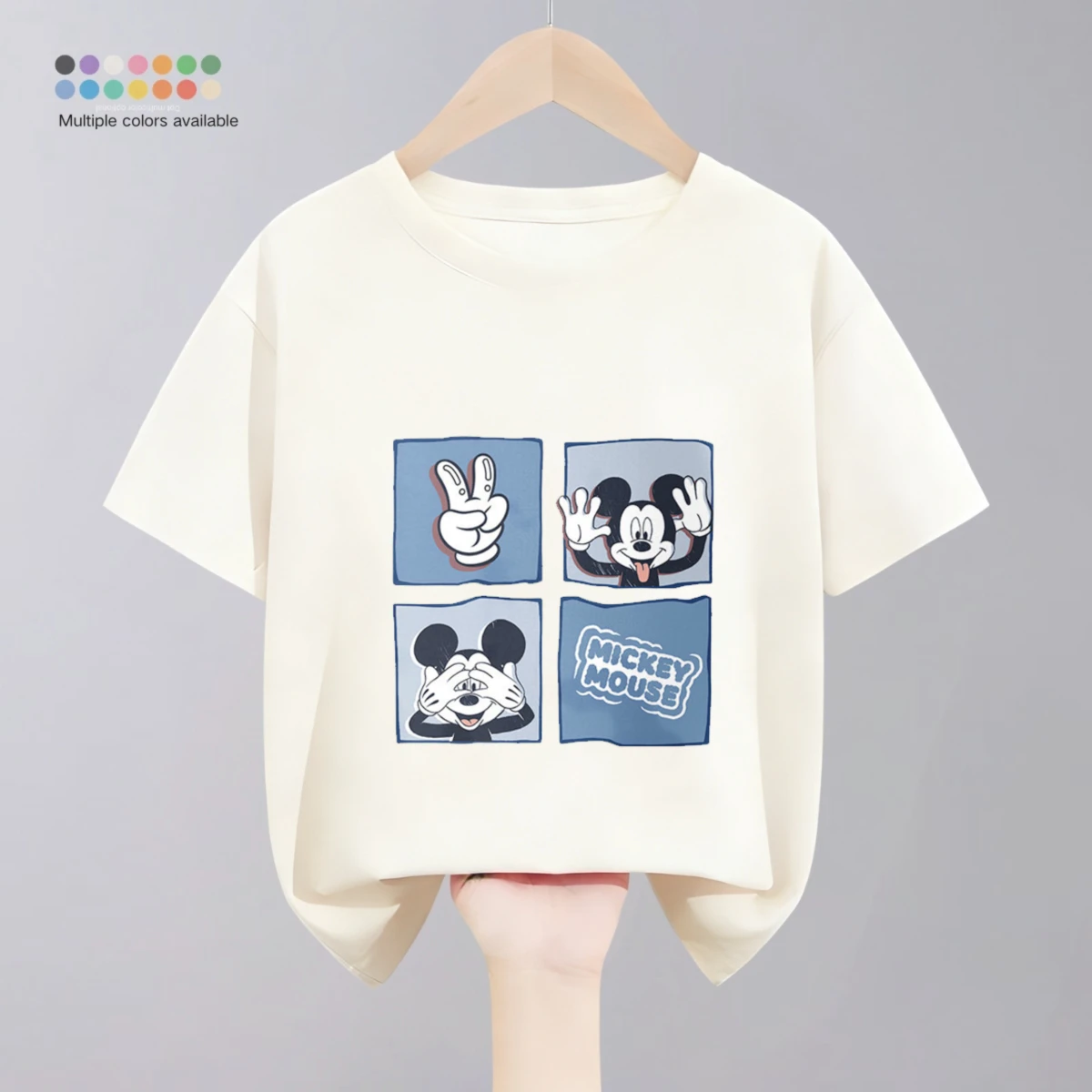 Mickey Mouse T-shirt For Kids Summer Clothing Printed Cartoon Cotton Short Sleeve Tops Tees Baby Girl And Boy Leisure T Shirts - Image 3