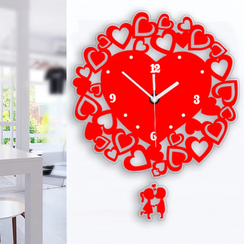 Creative hollow pattern acrylic wall clock design silent wall clock for home decoration clocks. - Image 6