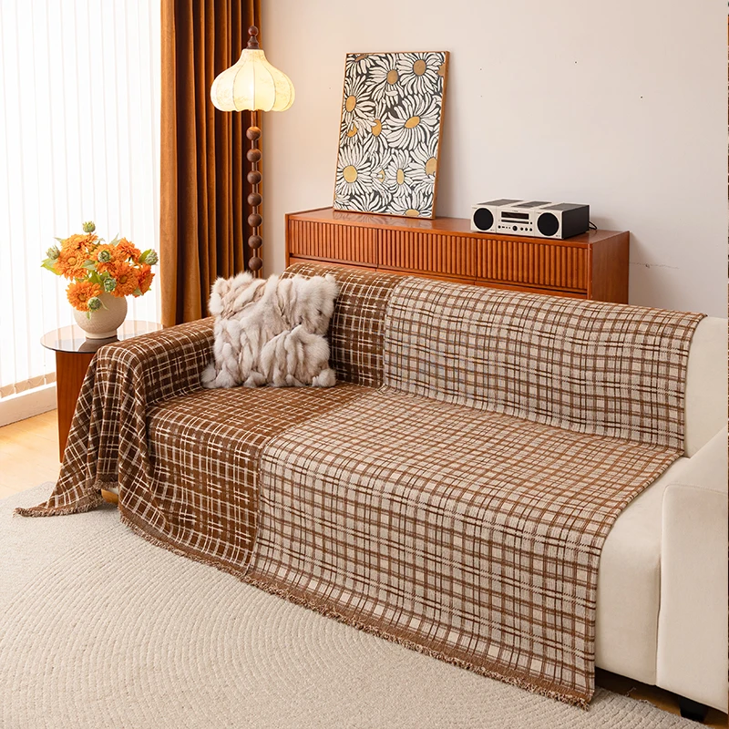 1 Piece Home Sofa Cover Design Throw Plaid Cushion 3 Seater Sofa Cover full Set Anti-cat Scratching Non-slip Sofa Blanket - Image 2