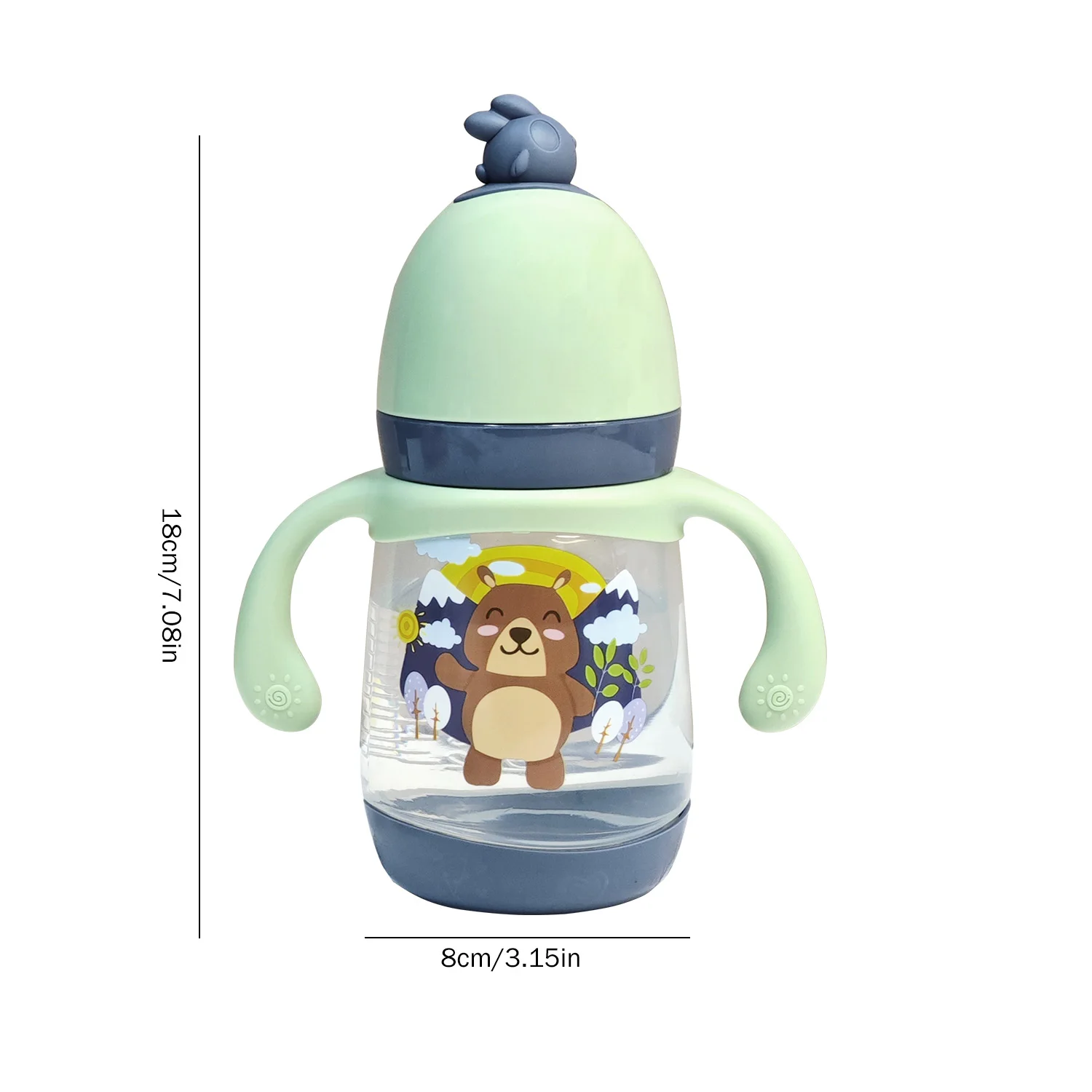 300ml baby feeding bottle, 6-36 months baby PP feeding bottle, anti-fall leakproof, large capacity safe and durable - Image 6