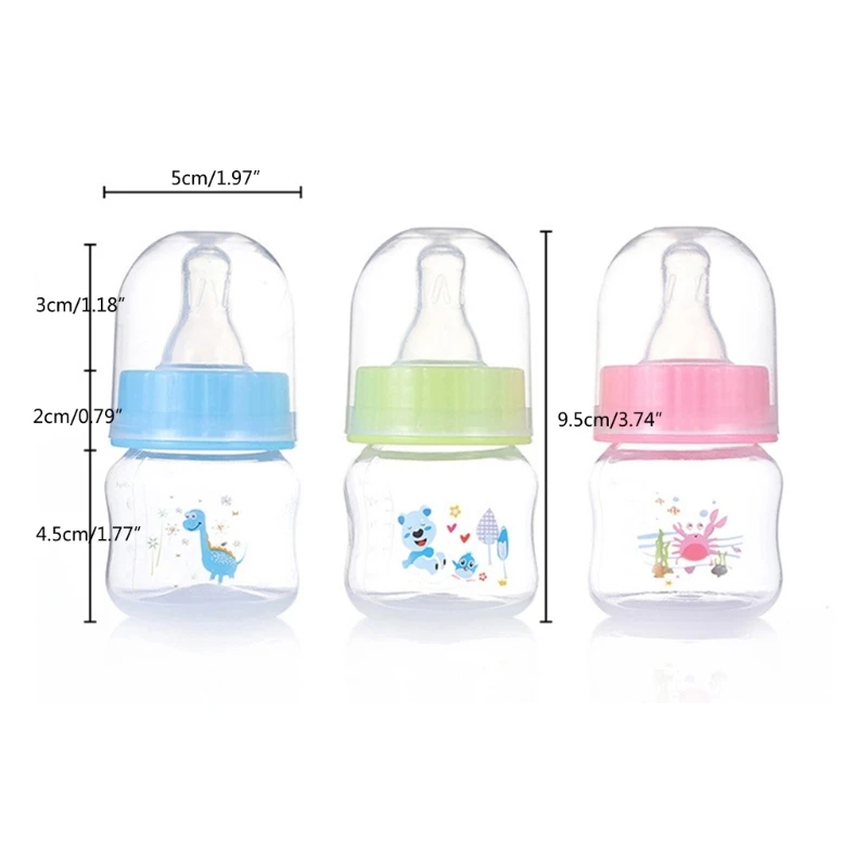 Infant Bottle Baby Feeding Essential Newborns Milk Bottle 50ml/1.7 Ounce Nursing Bottle Cartoon Printed Baby Pet Bottle - Image 6