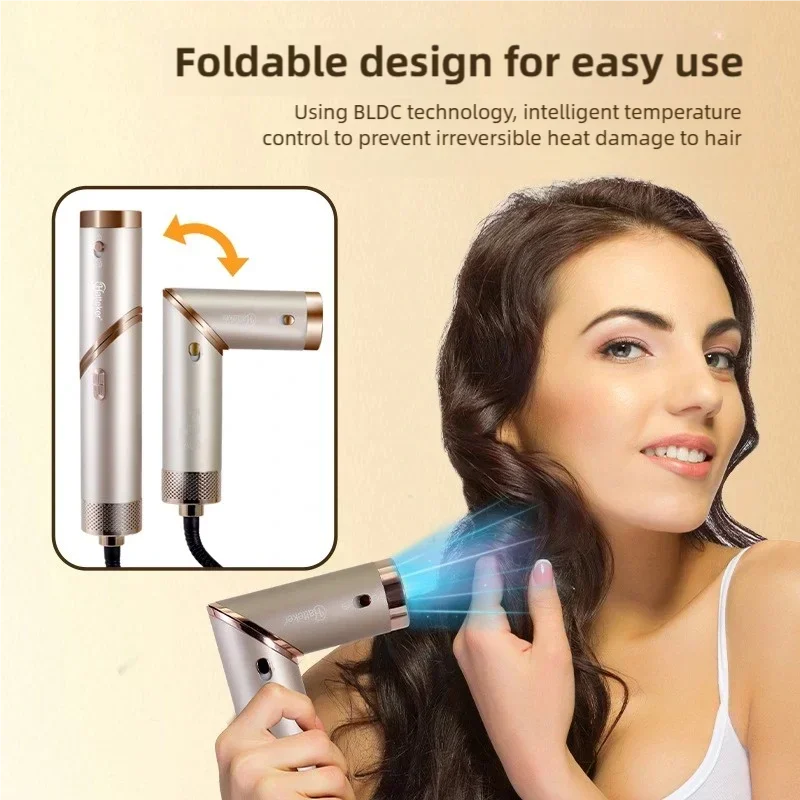 5 in 1 Multi-function hair dryer curling iron portable foldable hair dryer negative ion hair care curling iron styling set - Image 2