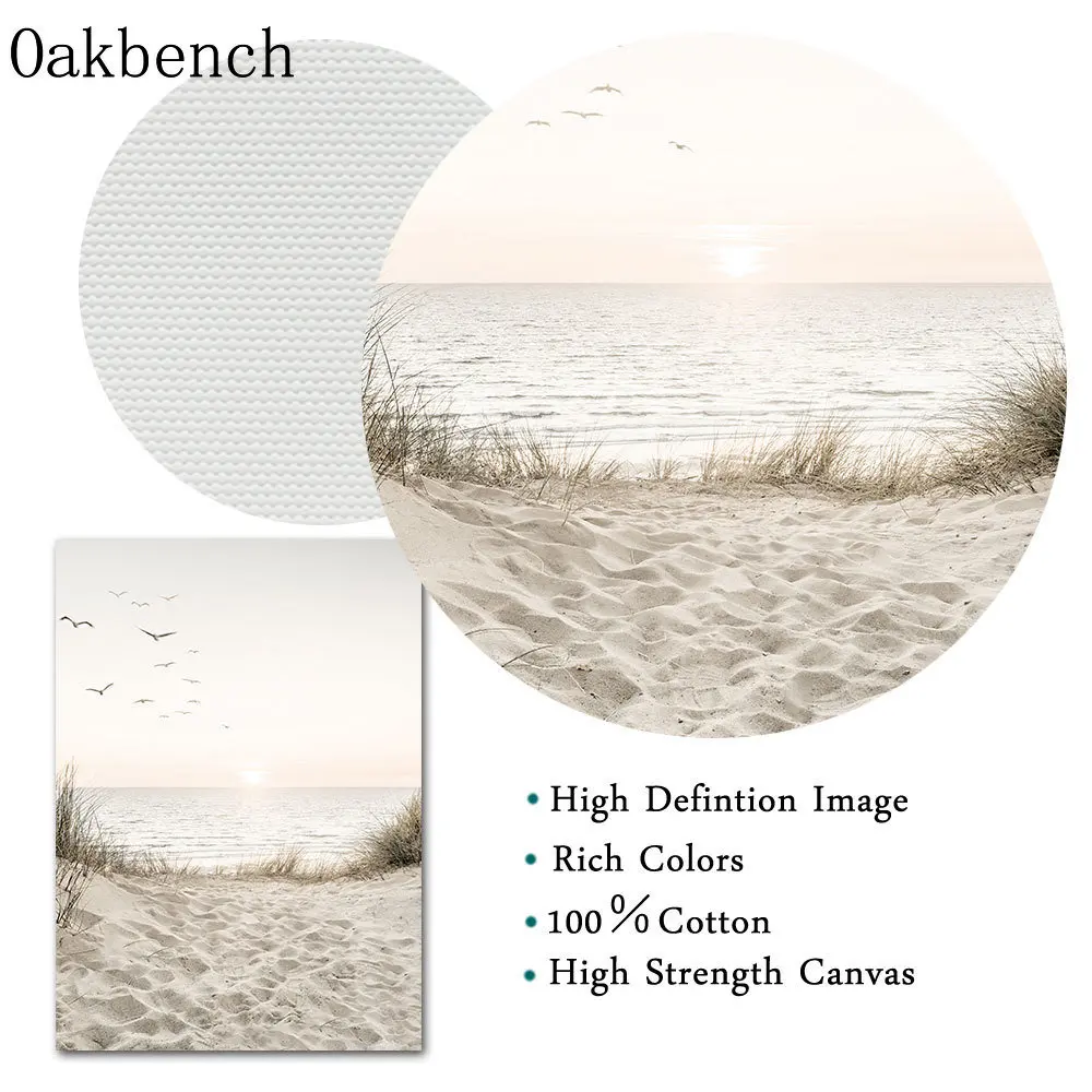 Dried Grass Canvas Poster Beach Sea Wall Art Reed Art Prints Dandelion Print Pictures Nordic Wall Posters Living Room Decoration - Image 6