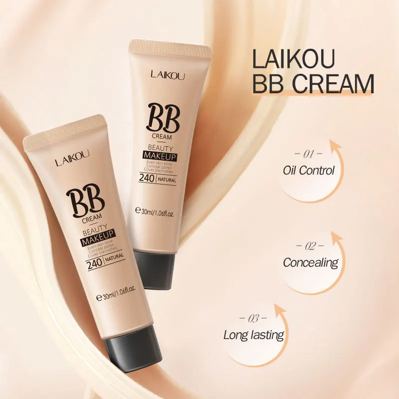 LAIKOU BB Cream Face Base Liquid Foundation Makeup Waterproof Long Lasting Facial Concealer Whitening Cream Korean Make Up - Image 3
