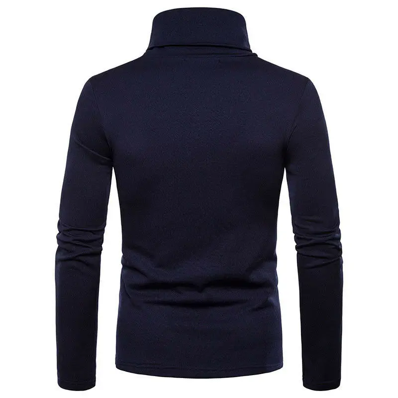 Autumn Winter Mens Turtleneck Sweaters Casual Thermal Long Sleeve Slim Fit Pullovers Stretch Basic Tops Sweatshirt Jumper TShirt - Image 4