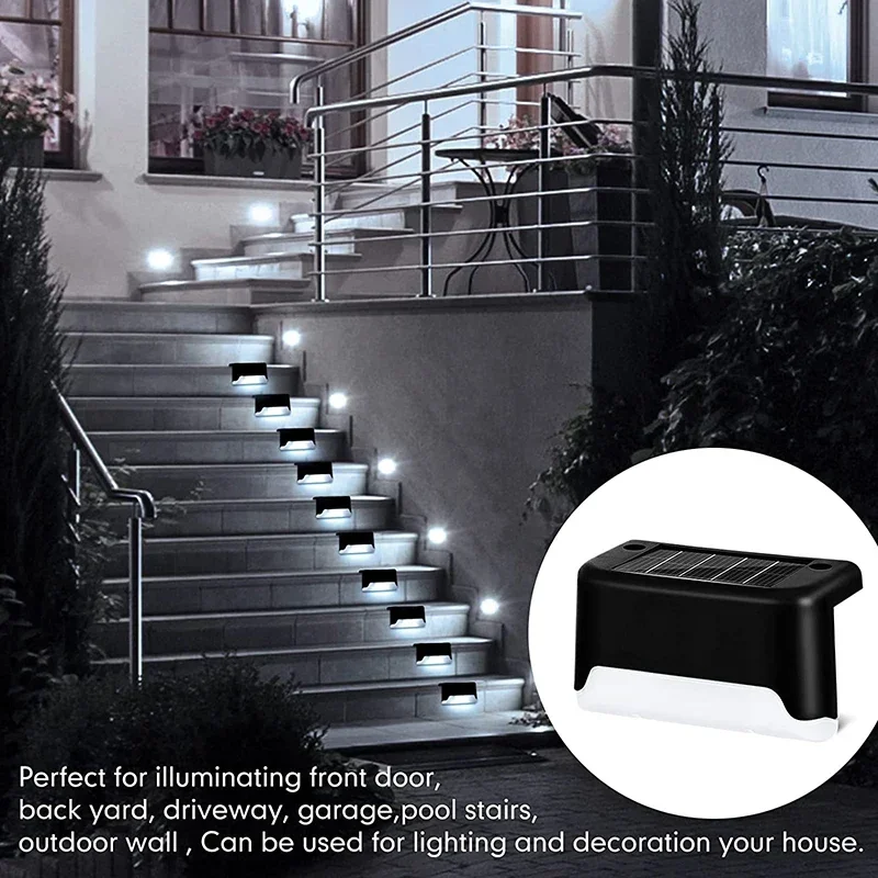 4/8/12Pcs Solar Deck Lights Outdoor Waterproof LED Fence Lights Step Garden Decorate Lamp for Patio Stairs Railing Pathway - Image 2