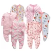 Four Seasons 0-12Months Baby Rompers Newborn Girls&Boys 100%Cotton of Long Piece Infant Clothing Pajamas Overalls Cheap