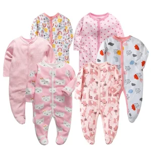 Four Seasons 0-12Months Baby Rompers Newborn Girls&Boys 100%Cotton of Long Piece Infant Clothing Pajamas Overalls Cheap