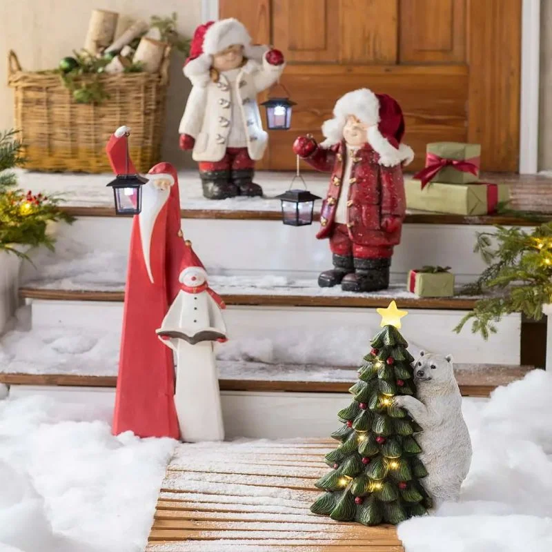 Christmas Children's Lantern Figurines Christmas Children's Lantern Sculpture Figurines Christmas Doll Lantern Decorations - Image 3