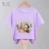 Mickey Mouse T-shirt For Kids Summer Clothing Printed Cartoon Cotton Short Sleeve Tops Tees Baby Girl And Boy Leisure T Shirts