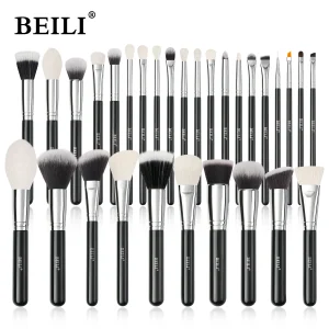 BEILI Black Makeup brushes set Professional Natural goat hair brushes Foundation Powder Contour Eyeshadow make up brushes