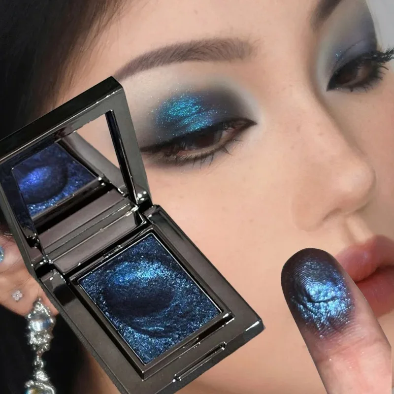 Diamond Monochrome Highlighter Eyeshadow Palette Chameleon Metallic Green Brighten Eye Shadow Fine Flash Eye Makeup Cosmetic - Image 3