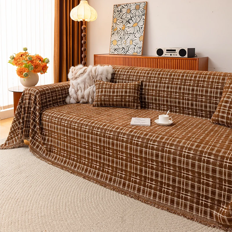 1 Piece Home Sofa Cover Design Throw Plaid Cushion 3 Seater Sofa Cover full Set Anti-cat Scratching Non-slip Sofa Blanket - Image 3