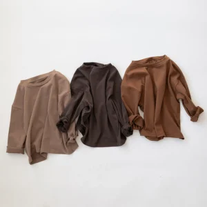 INS Baby Boys Basic Tee Long Sleeve T-shirts Pure Cotton Baby Girl Tops Kids T-shirt Cotton Spring Tee Shirts Baby Boy Clothes