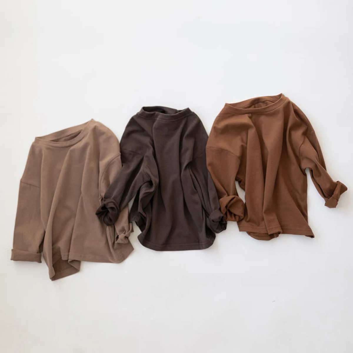 INS Baby Boys Basic Tee Long Sleeve T-shirts Pure Cotton Baby Girl Tops Kids T-shirt Cotton Spring Tee Shirts Baby Boy Clothes