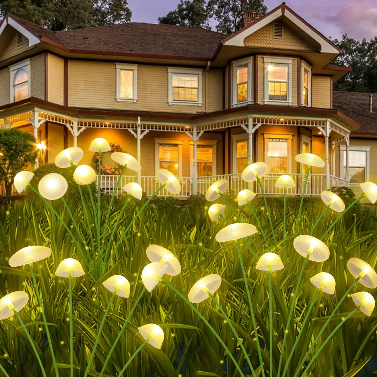 Solar Garden Lights Dual Mode LED Solar Mushroom Lights Waterproof Decor Yard Patio Pathway Jellyfish for Garden Ambiance - Image 3