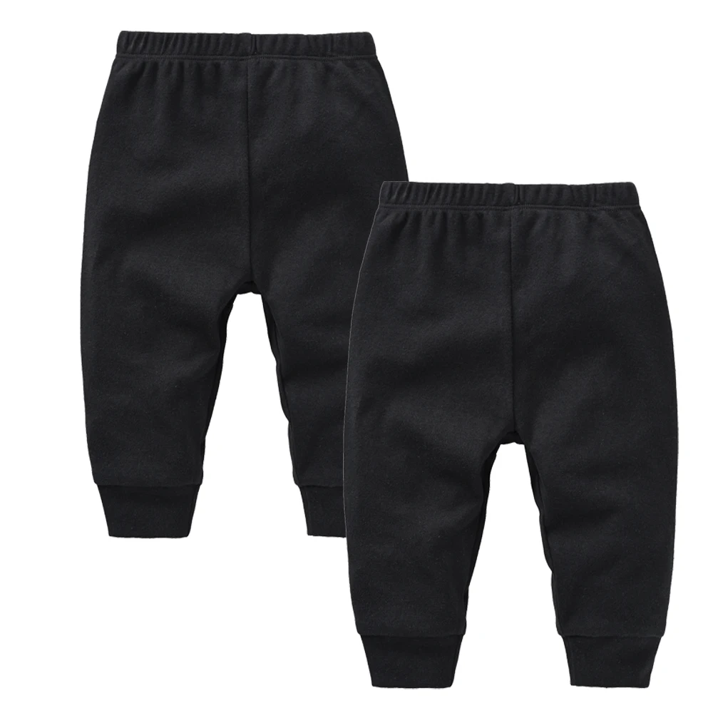 Kavkas Baby Boy Girls Long Pants 2 Pcs/lot 0-12 Months 100% Cotton Solid White Trousers Newborn Soft Clothing - Image 3