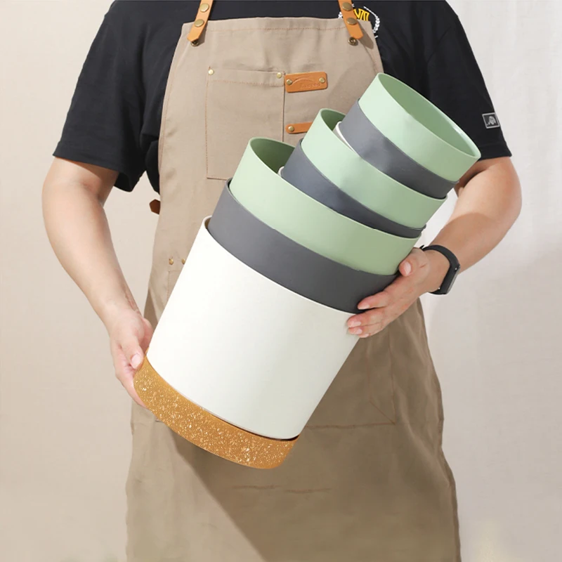 Self Watering Plant Pots Automatic Plastic Flowerpot Bottom Watering Planters with Saucer for Indoor Outdoor Plants Garden Decor - Image 4