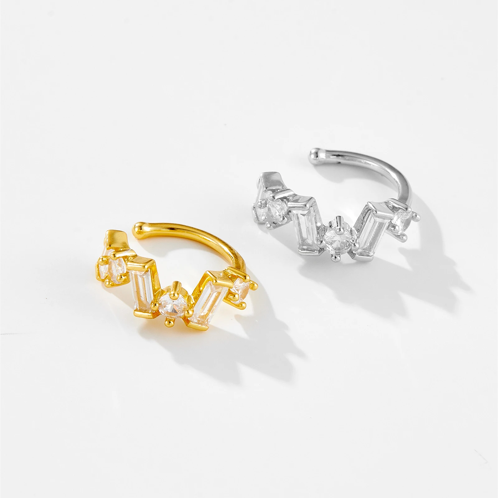 VEWANT Women 925 Sterling Silver Zircon Earcuff Cuff Earring No Piercing Clips 2024 Fashion Fine Crystal Jewelry - Image 4