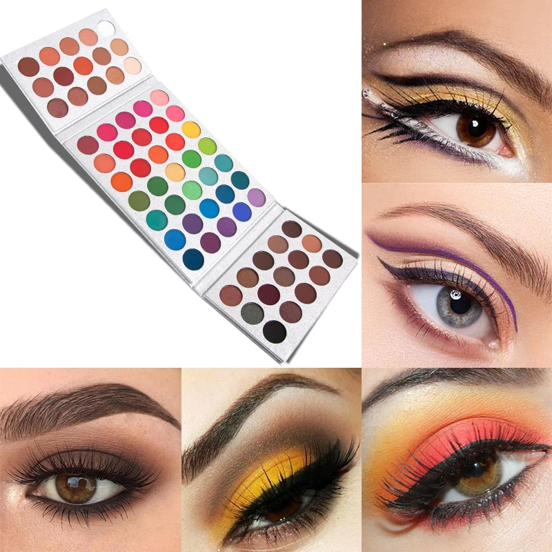 65-Color Eyeshadow Palette Makeup-High Pigmented Eye make up Tool Matte Glitter Finishes for Festival Christmas Cosmetics makeup - Image 6