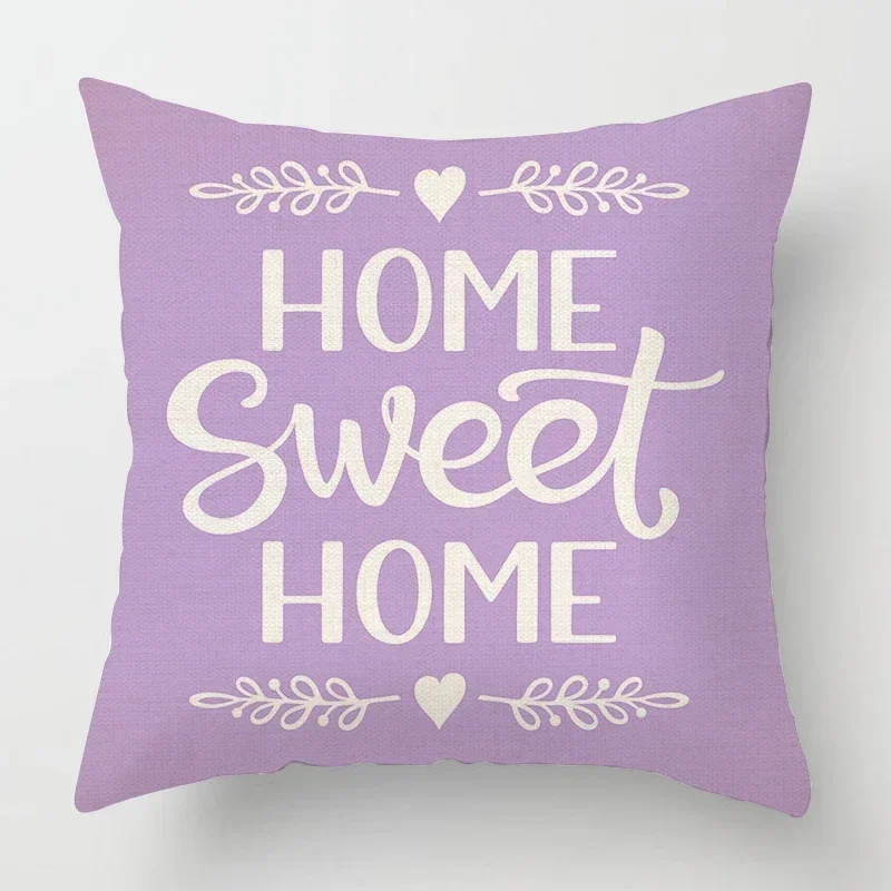 Geometric Light Purple Pillow Cover 50*50 Living Room Sofa Cushion Cover 40*40 Solid Color Decorative Cushion Cover Home Decor - Image 4
